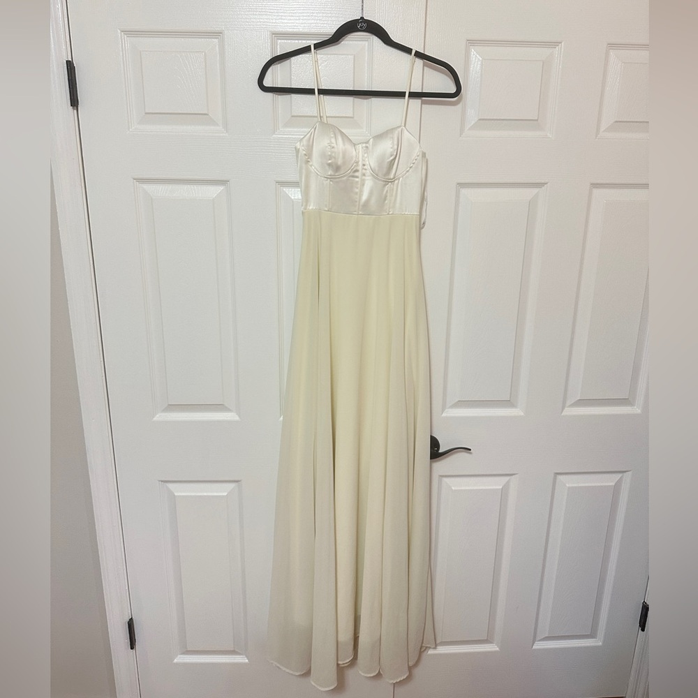 Lulus White Maxi Dress, Ivory Skirt, Size XS Extra Small